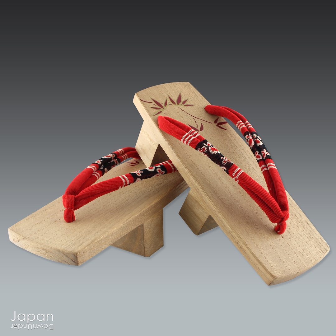 Mens Wooden Flip Flops Japanese Kimono Geta Clogs Thong Sandals Slippers |  eBay