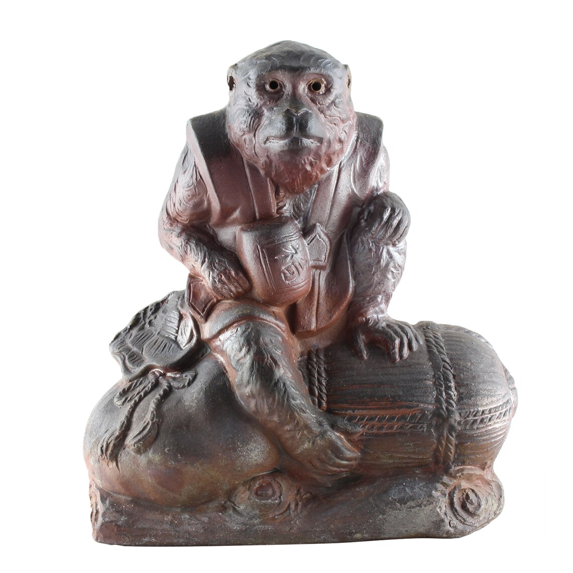 Bizen Monkey Figurine Monkey Ornament Okimono Japanese Etsy