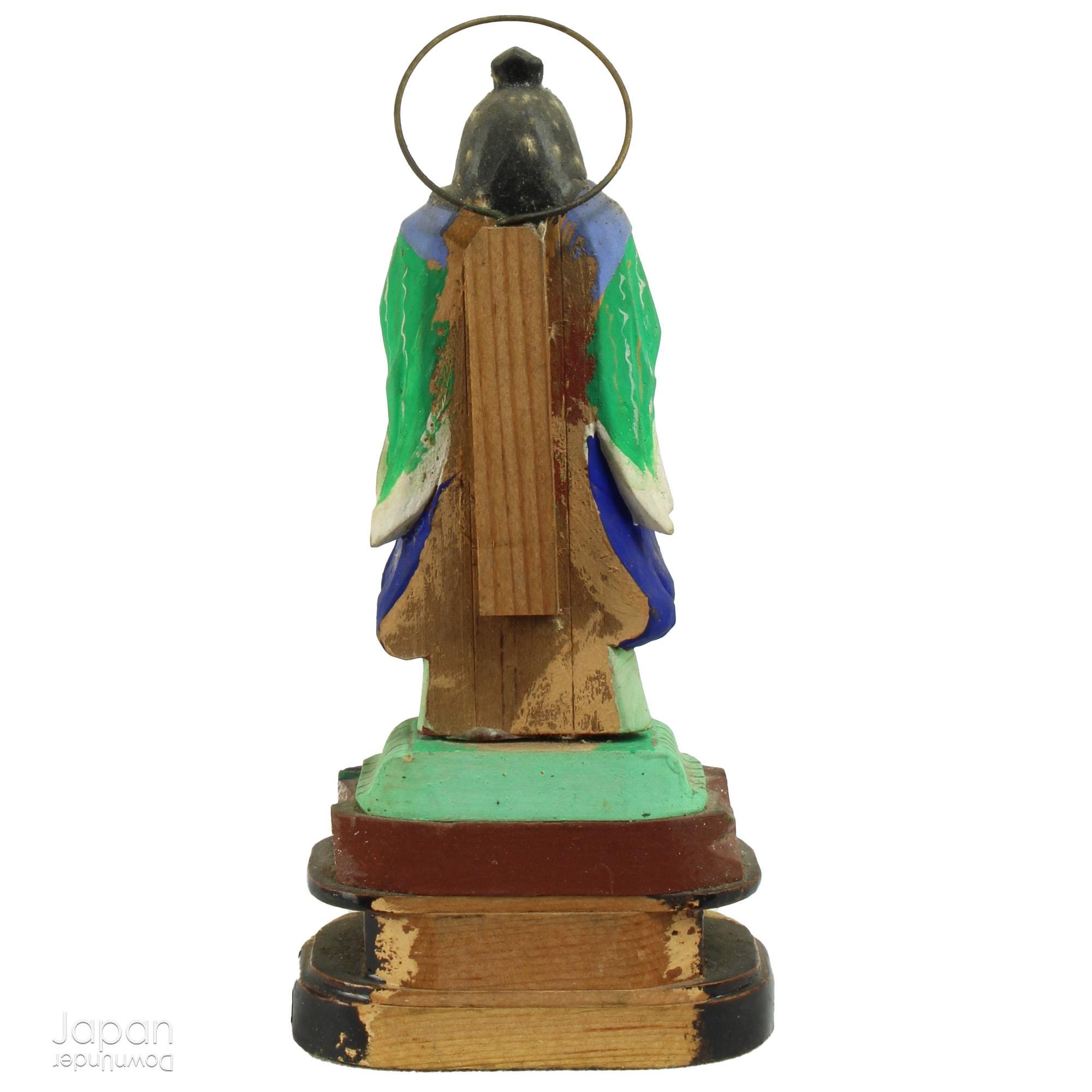 Antique Japanese Zushi Shrine: Kishimojin Goddess, Child