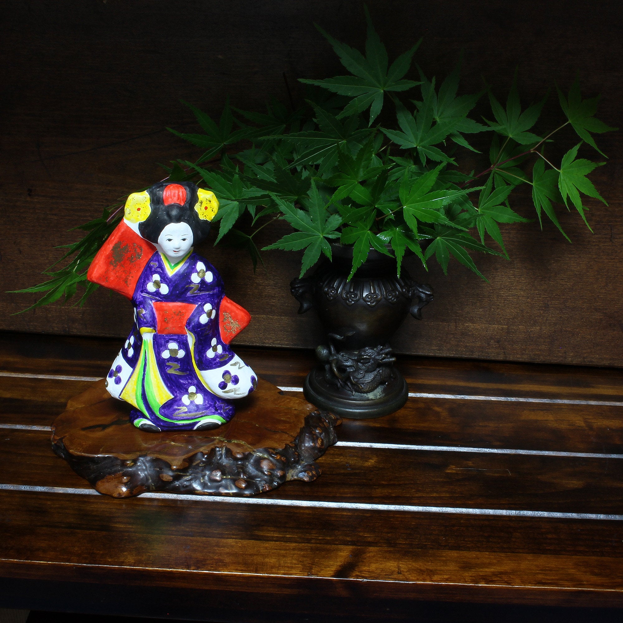 Toyama Tsuchi Ningyo Clay Doll: Japanese Kimono Lady Folk Art - Etsy