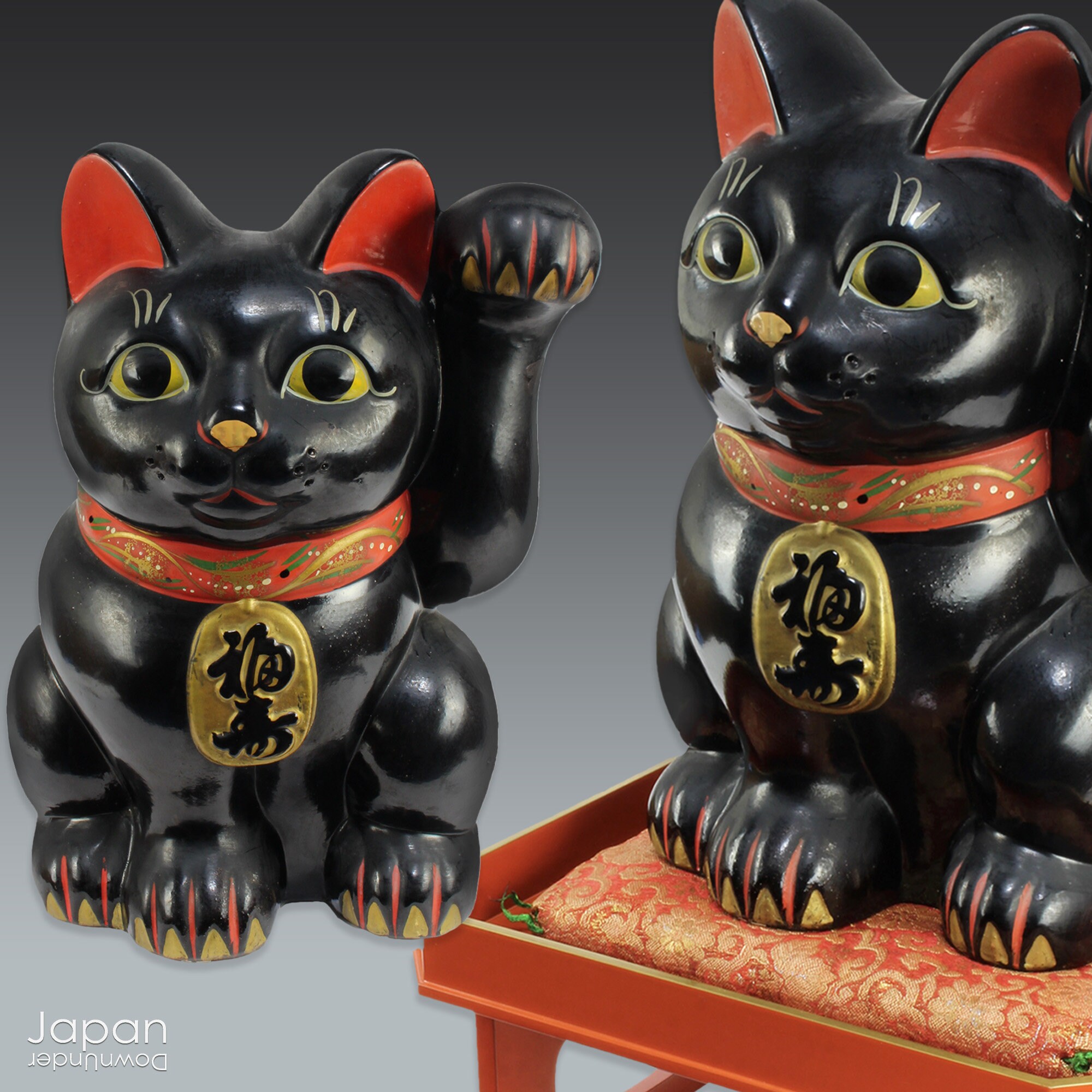 Maneki neko black cat deals