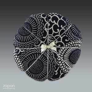 japanese pin cushion, handmade pin cushion, brooch organizer, sewers gift, japanese fabric pin cushion