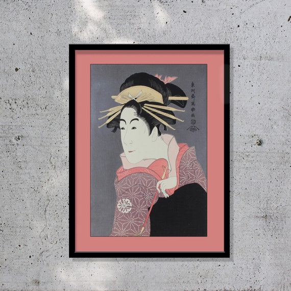 Vintage 1960's Woodblock Print - Sharaku Kabuki Actor Woodblock - Etsy
