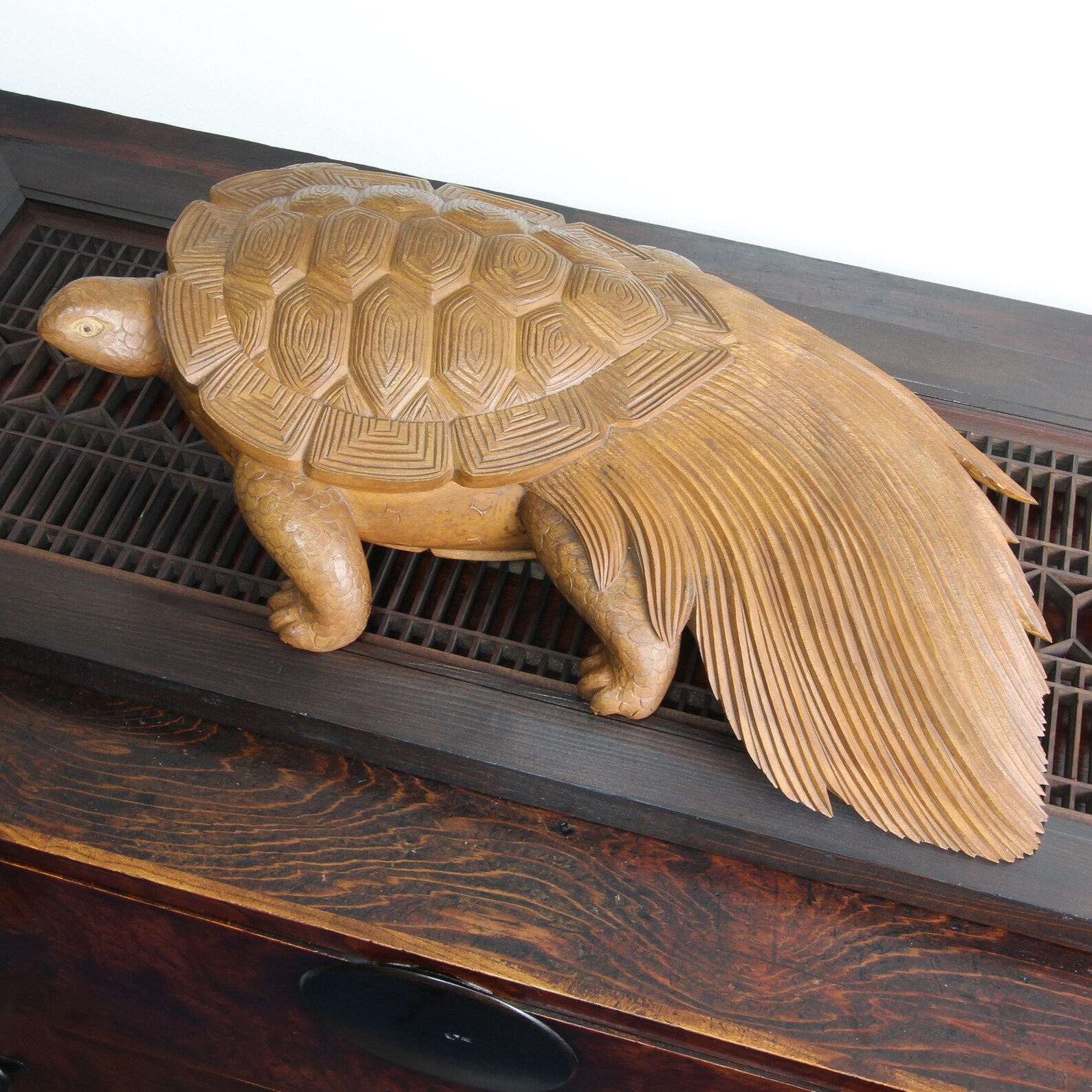 Japanese Wood Carving Turtle Ornament Turtle Figurine Etsy UK