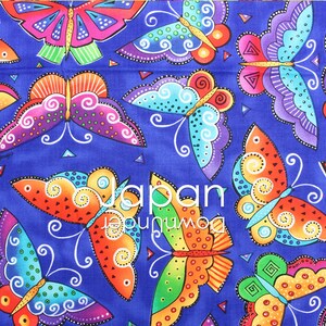 2 meters japanese cotton with traditional butterfly design - ideal for creative sewing projects