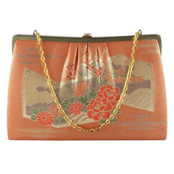 Brocade Fabric Kimono Handbag, Japanese Clutch Bag, Japanese