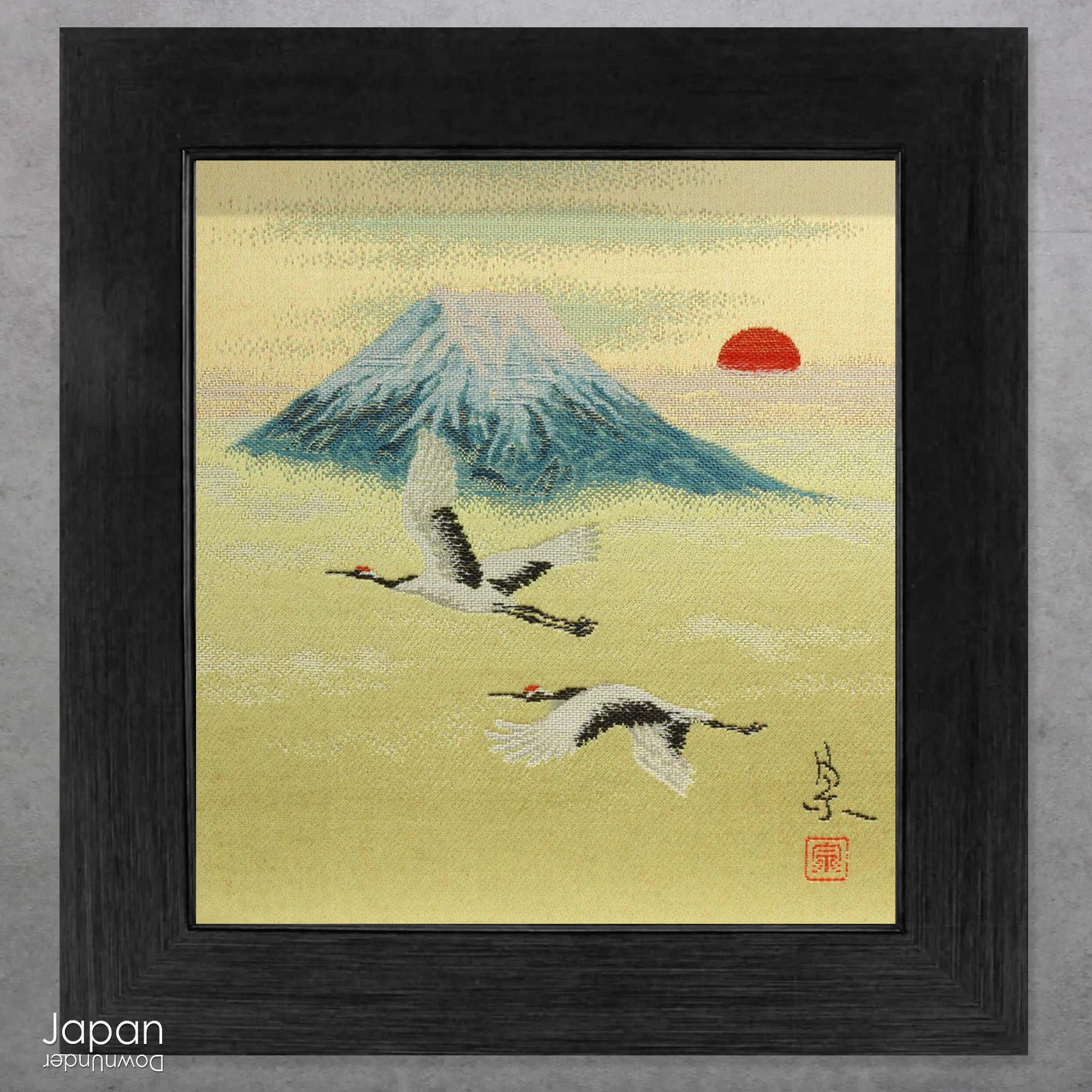 Japanese Black Shikishi Frame: Gold Distressed Finish, Tabletop or