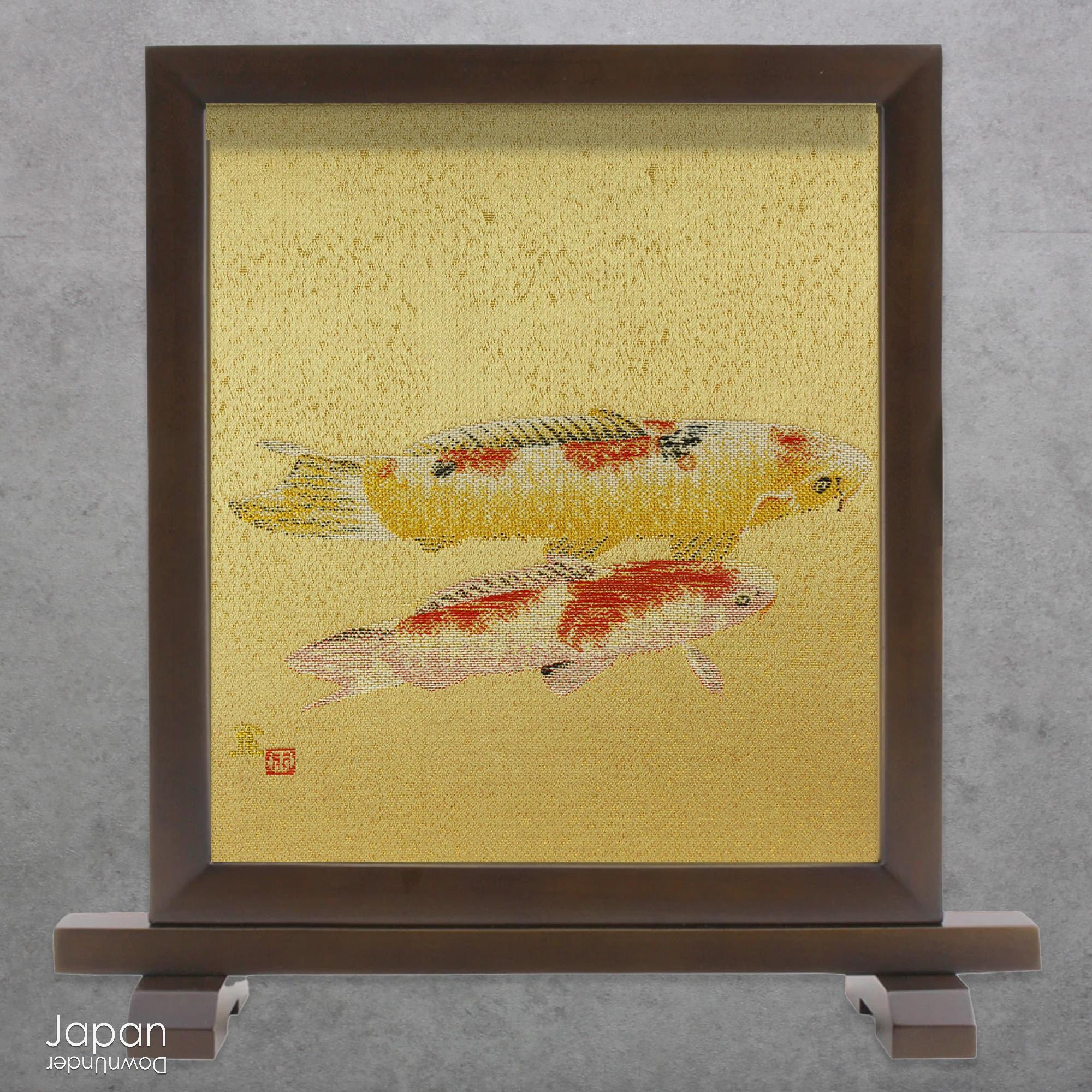 Japanese Ebony Shikishi Display Frame: Glass Ink Screen Style