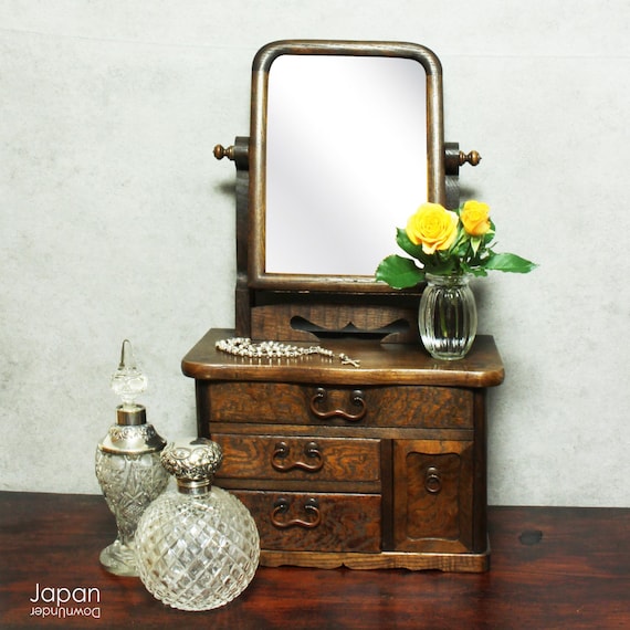 Hand Crafted Antique Japanese Wood Vanity - Traditional Japanese