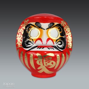 10 inch red daruma doll, paper mache takasaki daruma doll, japanese lucky charm, japanese folk craft