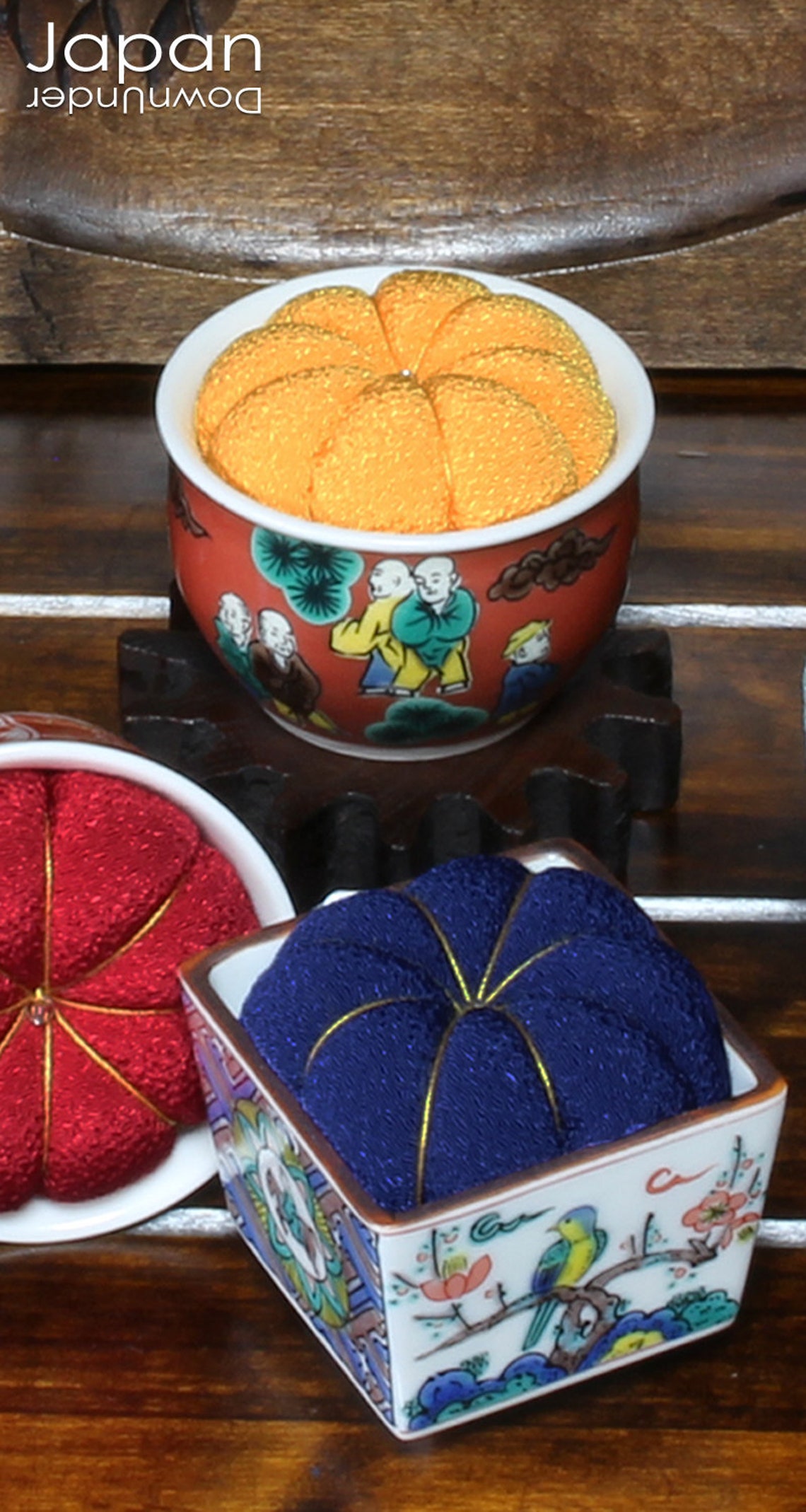 Japanese pin cushion chirimen fabric pin cushion japanese Etsy