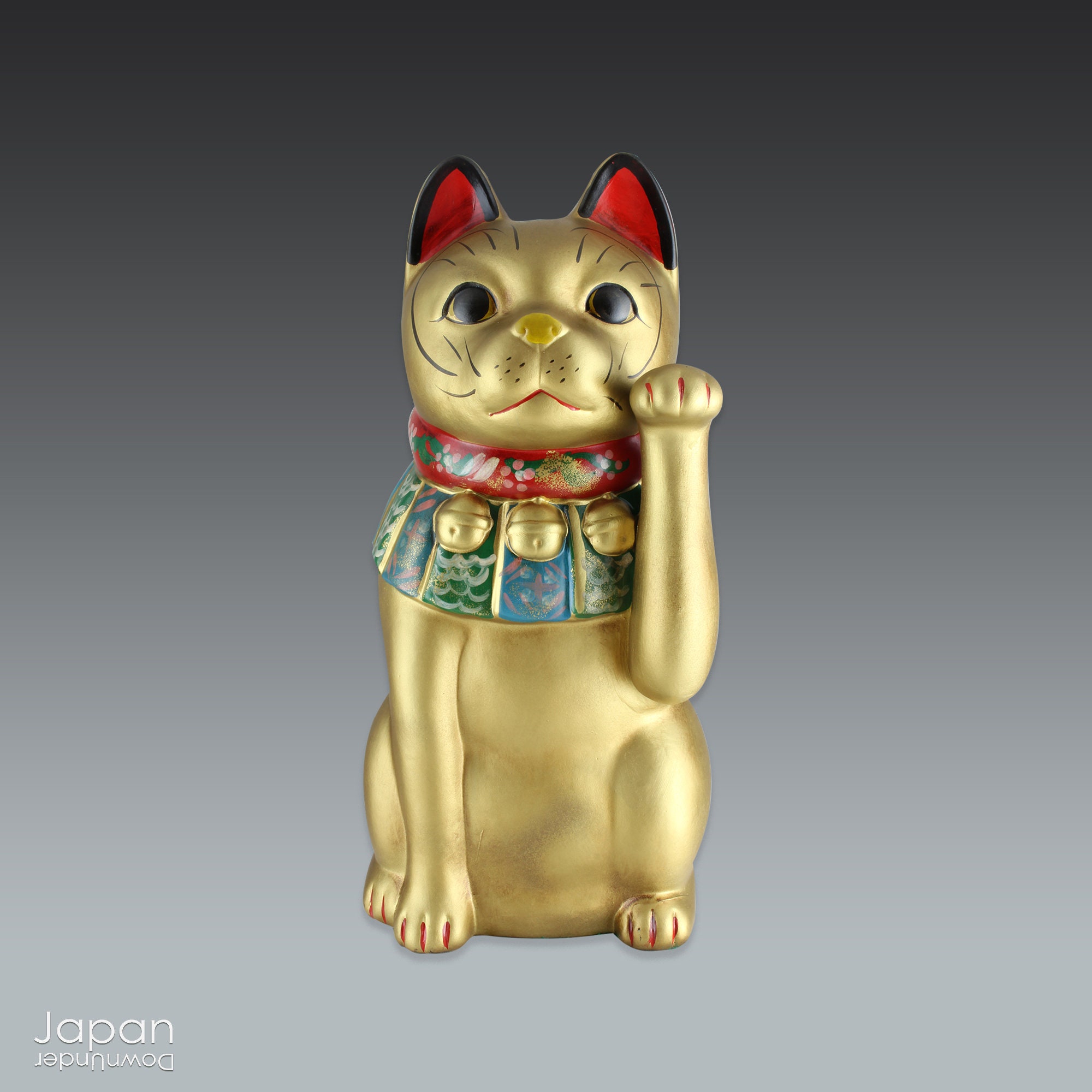 Tokoname Maneki neko Gold Japanese Lucky cat Piggy bank any size Made in  Japan - Manekineko Ai