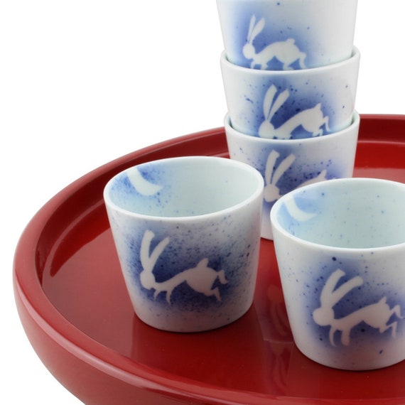 Tazze di sake di coniglio guinomi ceramica giapponese tazza - Etsy Italia