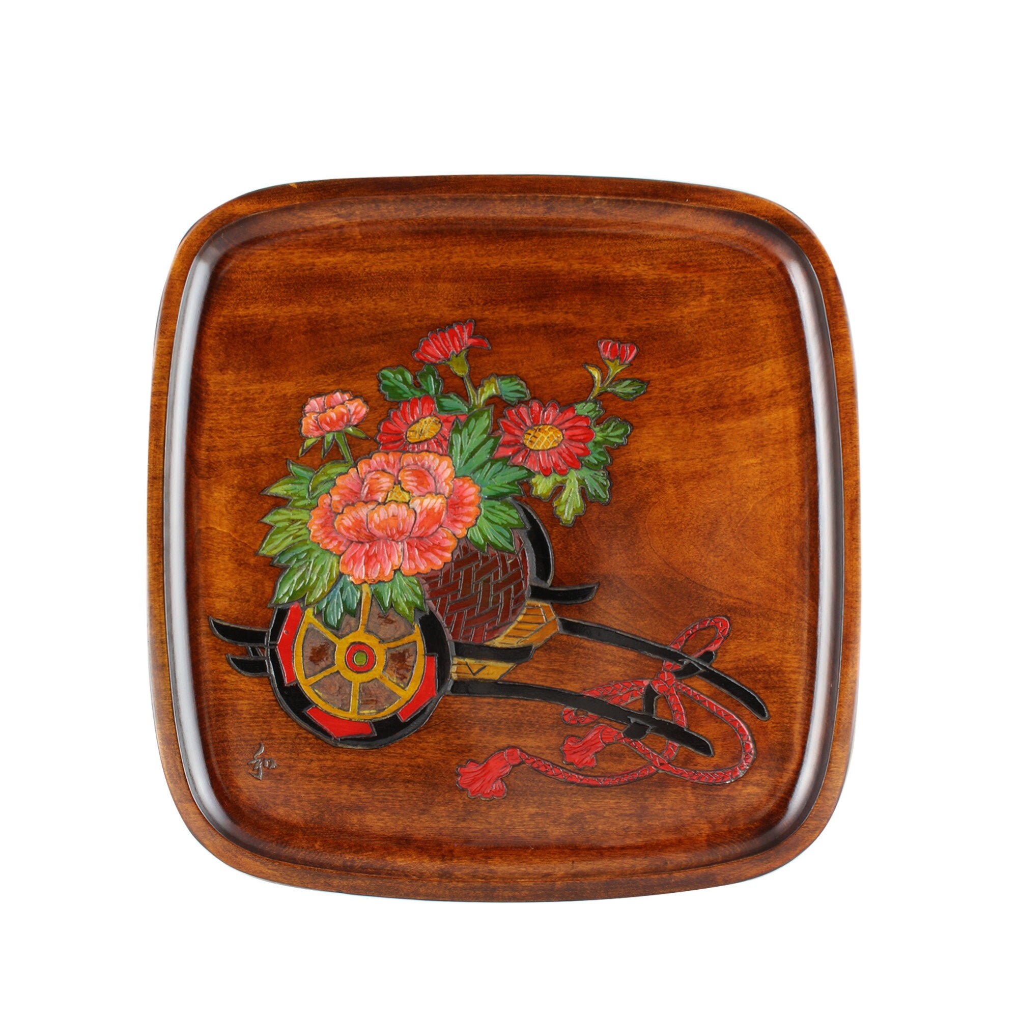 Japanese lacquer serving tray sanuki lacquer tray japanese Etsy