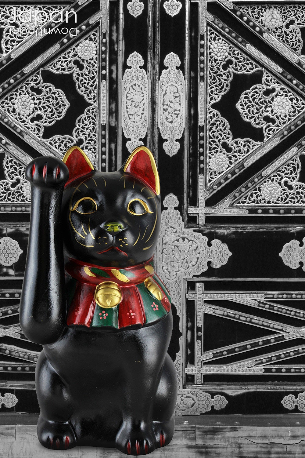 Arqueología no relacionado es inutil Maneki neko negro gato de la suerte japonés seto yaki - Etsy España