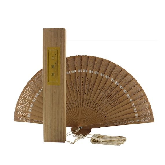wooden fan, sensu fan, sandalwood hand fan, japane