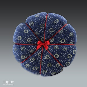 japanese pin cushion, handmade pin cushion, brooch organizer, sewers gift, japanese fabric pin cushion