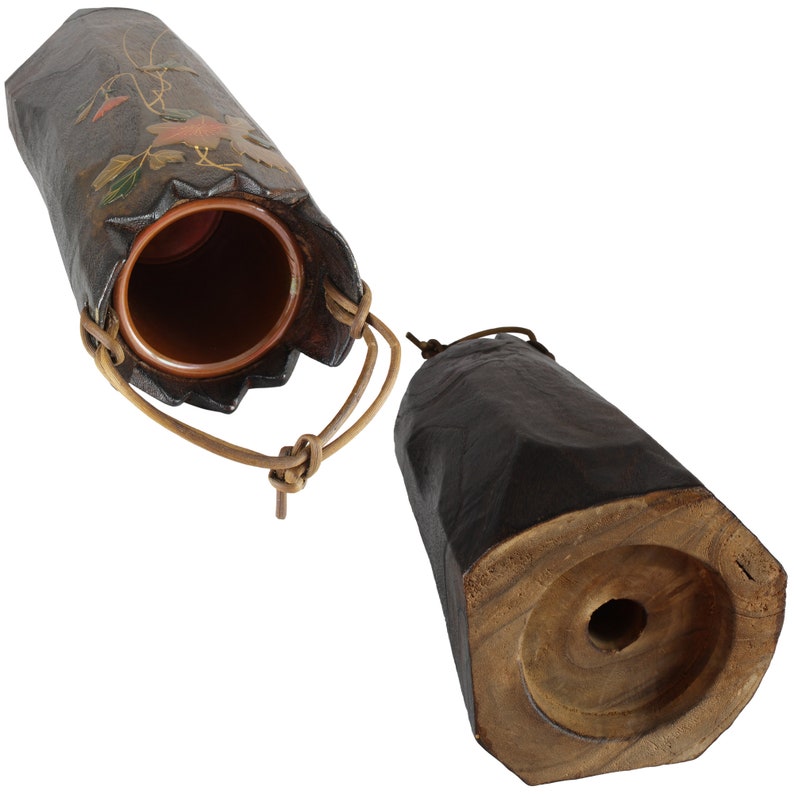 Japanese Lacquer Vase Japanese Flower Vase Vintage Japanese Etsy