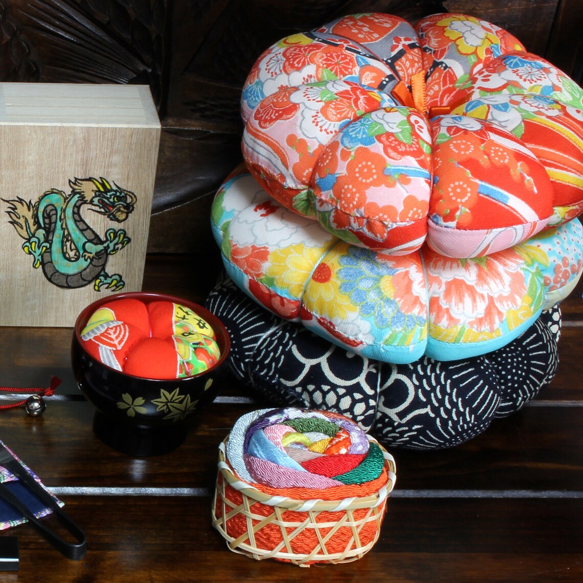 Japanese pin cushion handmade pin cushion silk kimono fabric Etsy