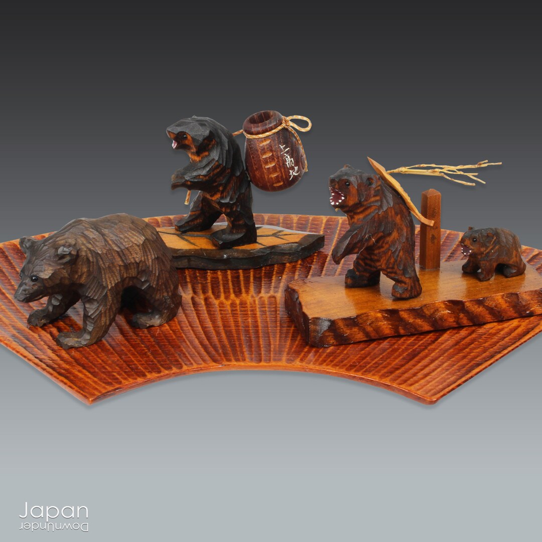 Miniature Antique Ainu Bear Collection Hot Spring Souvenir - Etsy
