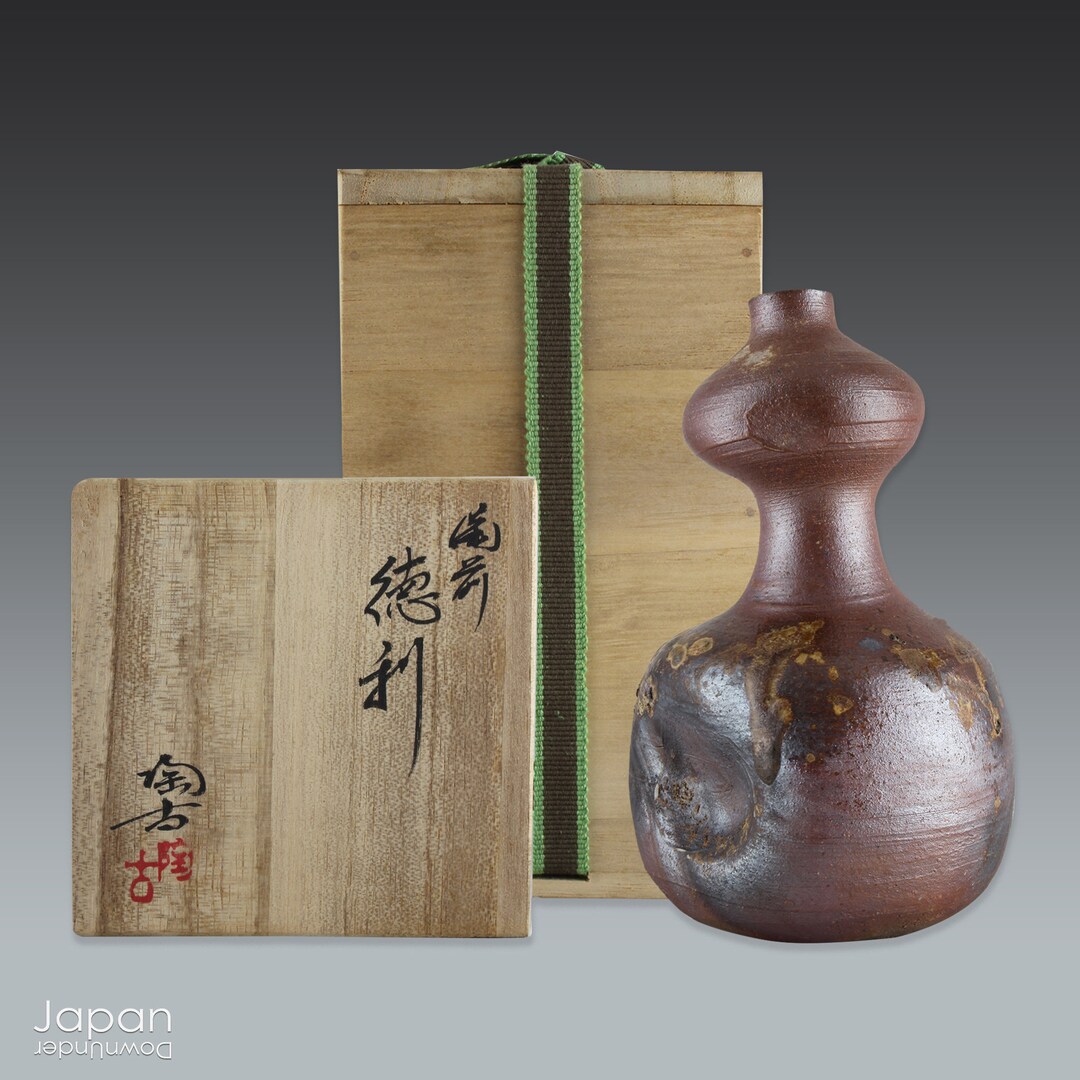 Vintage Japanese Bizen Gourd Sake Bottle, Bizen Tokuri, Bizen Vase Etsy