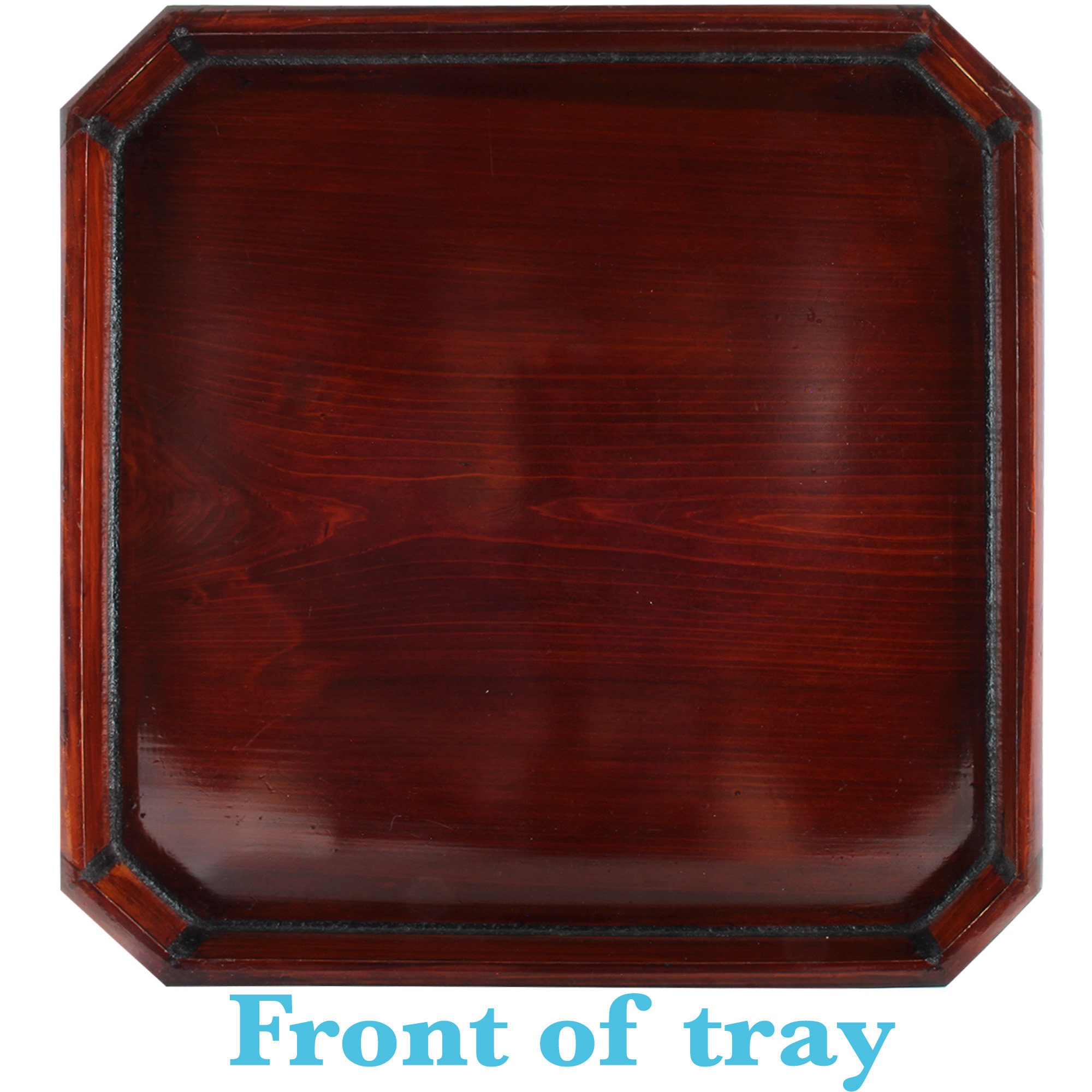 Vintage Japanese Tray, Brown Lacquer Tray With Walnut Shell