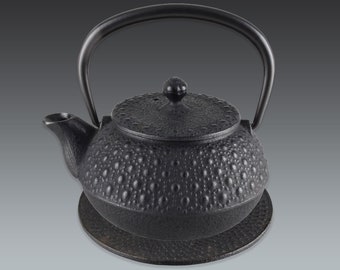 日本製ヴィンテージ小型鋳鉄ケトル南部鉄器鉄瓶、金属工芸品