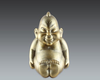 unique vintage inspired medium clay billiken - japanese god of good fortune