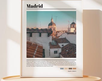 Vintage-Inspired Madrid Travel Print | Original Spain Photography Art Travel Poster | High-Quality Spain Travel Print | Gift for Spain Lover