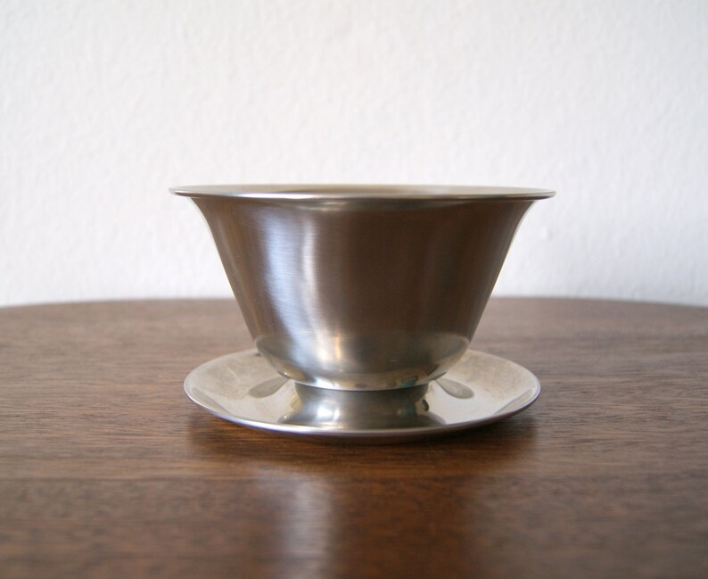 Danish Modern Stainless Steel Gravy Bowl With Saucer Etsy Canada