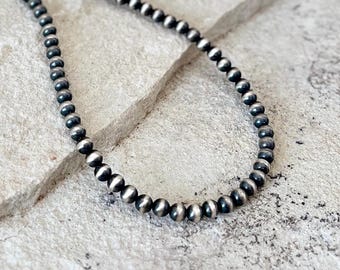 5 mm・Navajo-style silver chain・925 sterling silver・Southwestern look