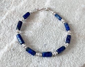 Afghan Lapis and Silver・Bracelet・925 Sterling Silver