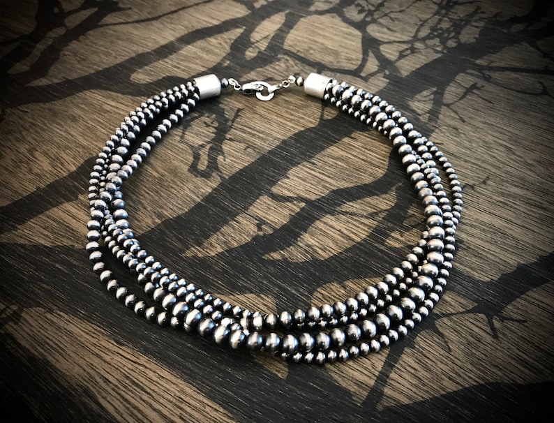 Navajo Pearl Necklace Southwestern Jewelry Multi Strand Etsy