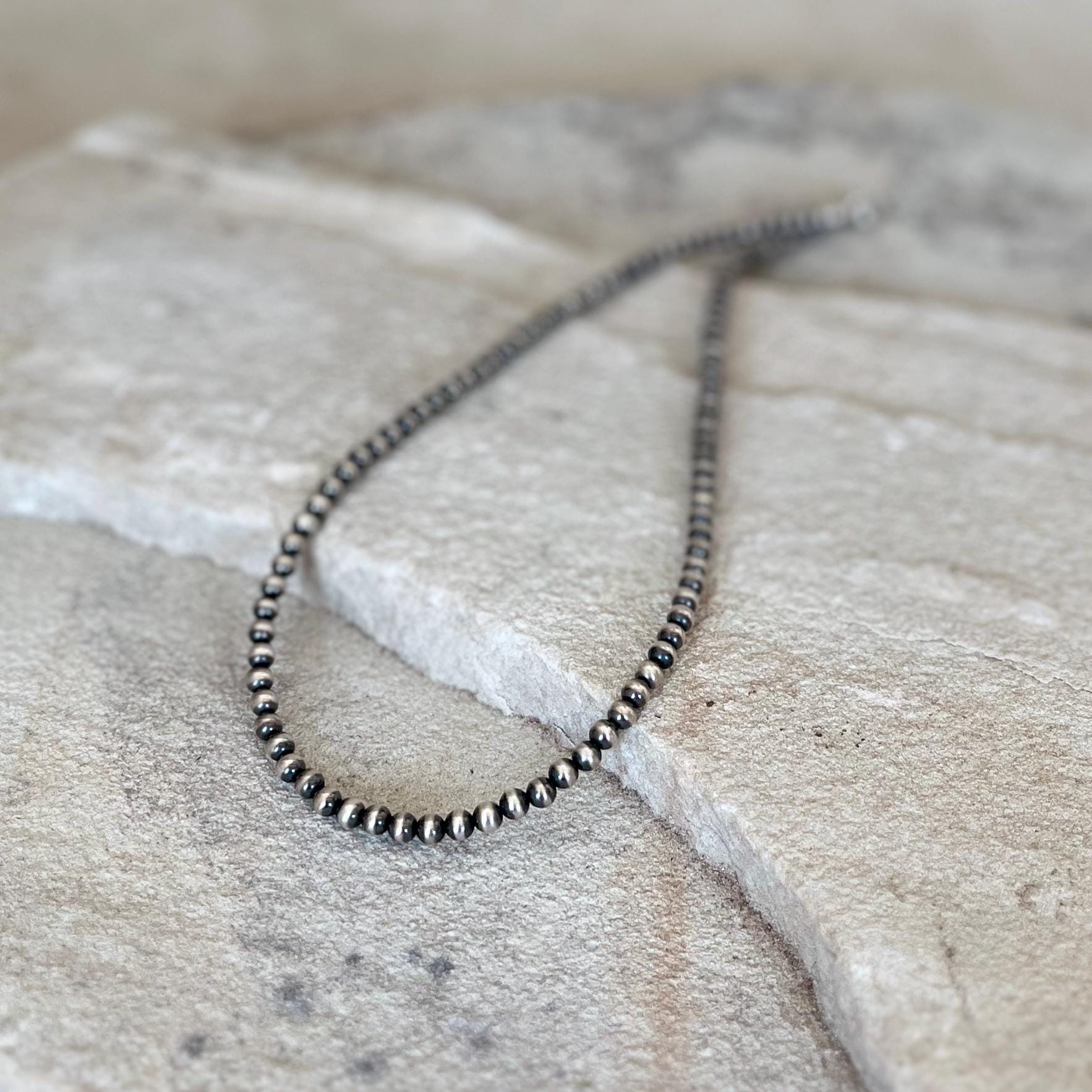4 mm ナバホスタイルのシルバーチェーン 925 スターリングシルバー 南
