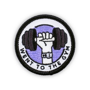 Adulting Merit Badge Embroidered Iron-On Patch (Went to The Gym) Designed For Life&#39;s Noteworthy Achievements