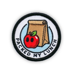 Adulting Merit Badge Embroidered Iron-On Patch (Packed My Lunch) Designed For Life&#39;s Noteworthy Achievements