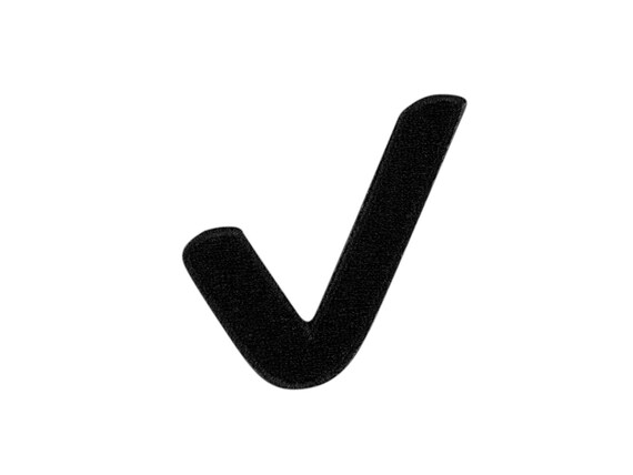 check mark emoji embroidered