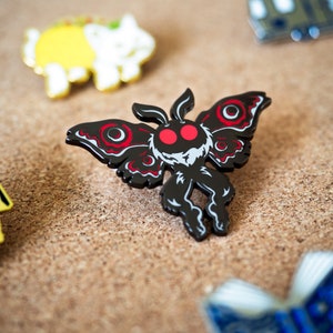 Mothman Cryptid Creature Hard Enamel Lapel Pin