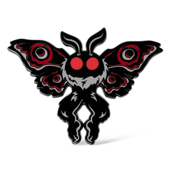 Mothman Cryptid Creature Hard Enamel Lapel Pin