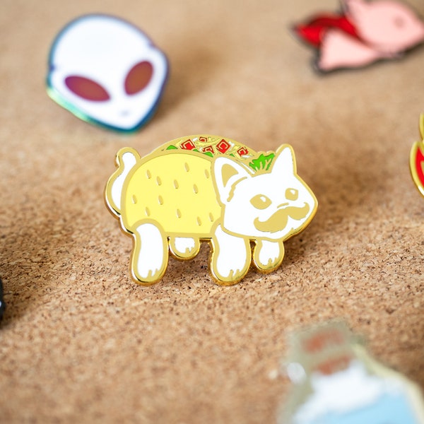 Taco Cat Spelled Backwards is Taco Cat Hard Enamel Lapel Pin