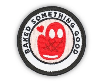 Adulting Merit Badge Embroidered Iron-On Patch (Baked Something Good) Designed For Life's Noteworthy Achievements