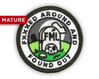 Adulting Merit Badge Embroidered Iron-On Patch (FAAFO) Designed For Life's Noteworthy Achievements