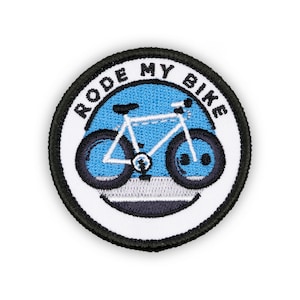 Adulting Merit Badge Embroidered Iron-On Patch (Rode My Bike) Designed For Life&#39;s Noteworthy Achievements