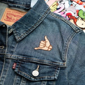 Shaka Hand Embroidered Iron-On Patch