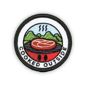 Adulting Merit Badge Embroidered Iron-On Patch (Cooked Outside) Designed For Life&#39;s Noteworthy Achievements