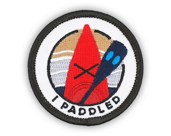 Adulting Merit Badge Embroidered Iron-On Patch (I Paddled) Designed For Life's Noteworthy Achievements