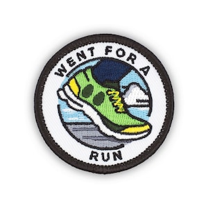 Adulting Merit Badge Embroidered Iron-On Patch (Went For A Run) Designed For Life&#39;s Noteworthy Achievements