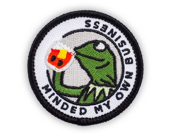 Adulting Merit Badge Embroidered Iron-On Patch (Minded My Own Business) Designed For Life&#39;s Noteworthy Achievements