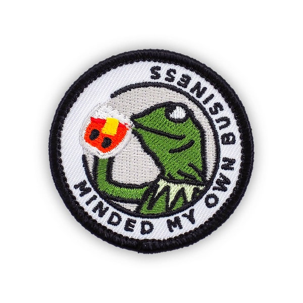 Adulting Merit Badge Embroidered Iron-On Patch (Minded My Own Business) Designed For Life's Noteworthy Achievements