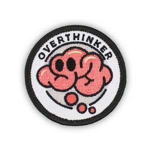 Adulting Merit Badge Embroidered Iron-On Patch (Overthinker) Designed For Life's Noteworthy Achievements